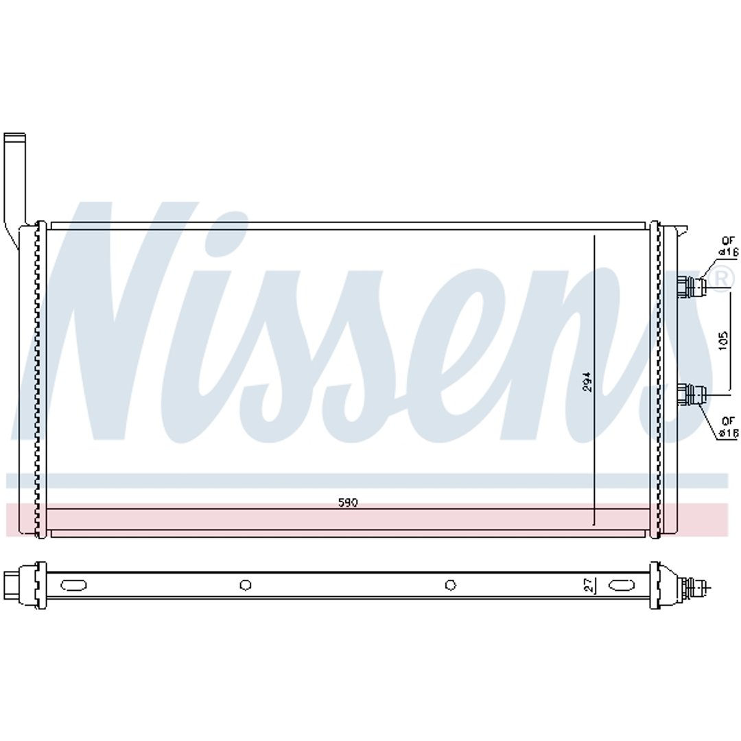 NISSENS Chłodnica, układ chłodzenia silnika NISSENS 60835 60835