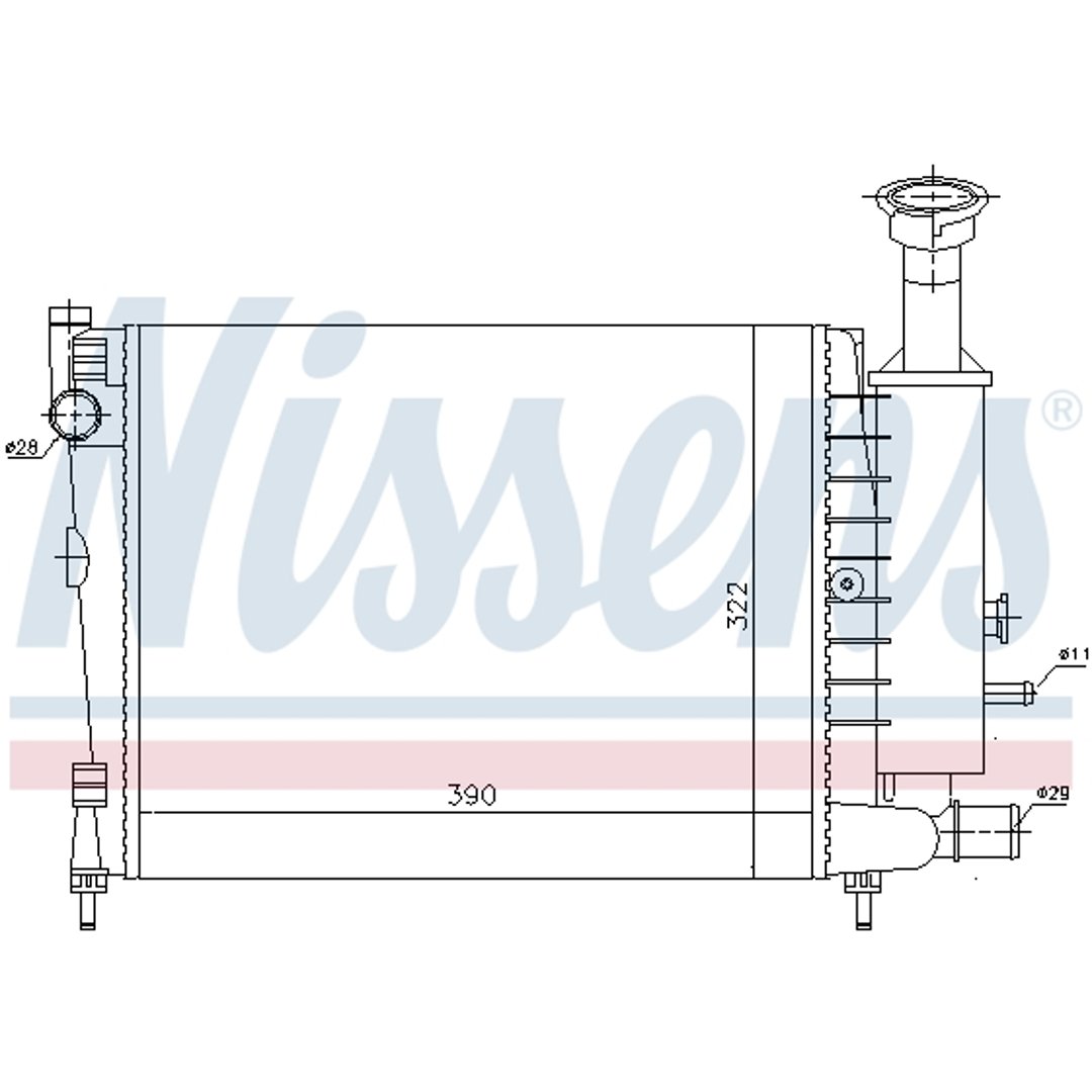 NISSENS Chłodnica, układ chłodzenia silnika NISSENS 61354 61354
