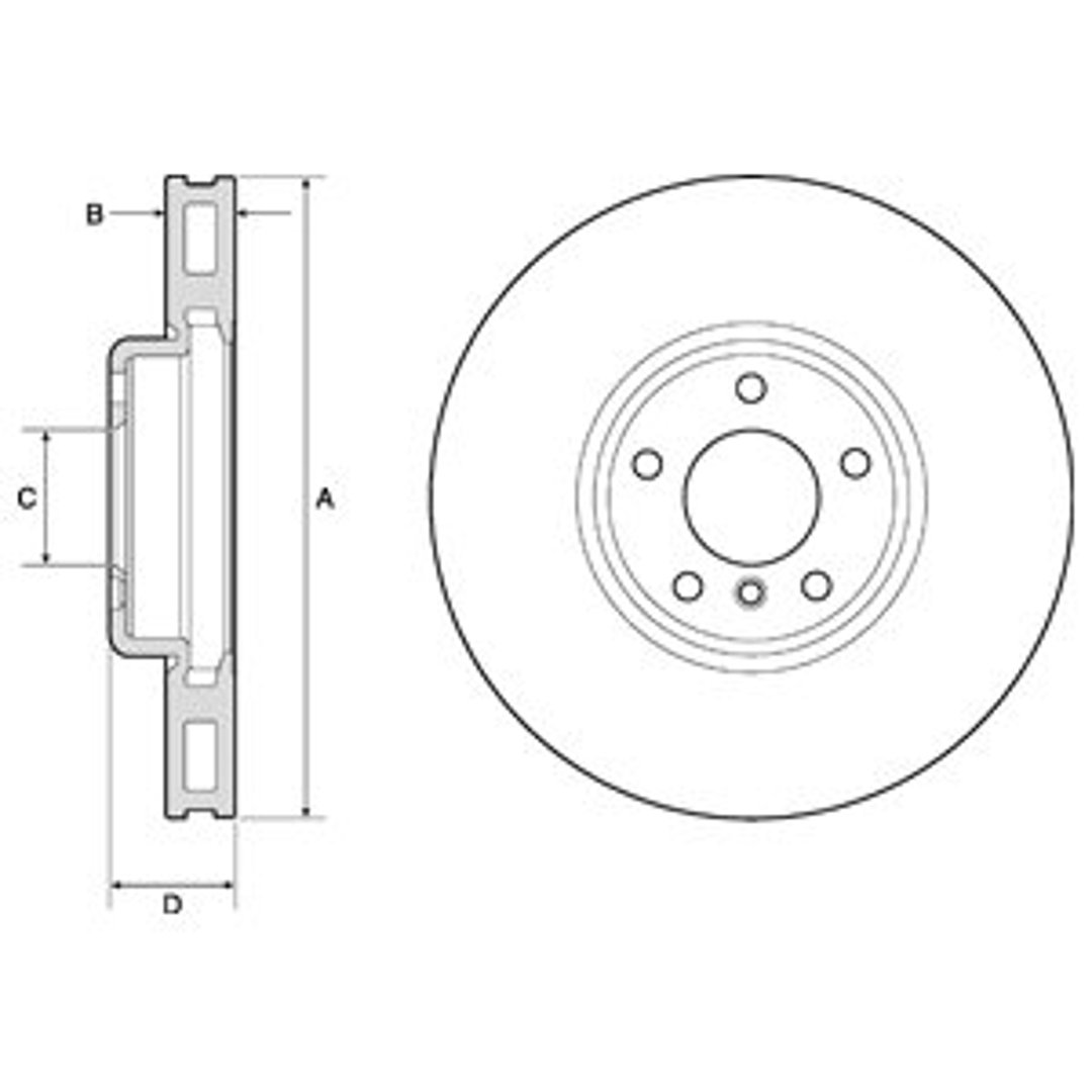 Delphi Tarcza hamulcowa BG9156C