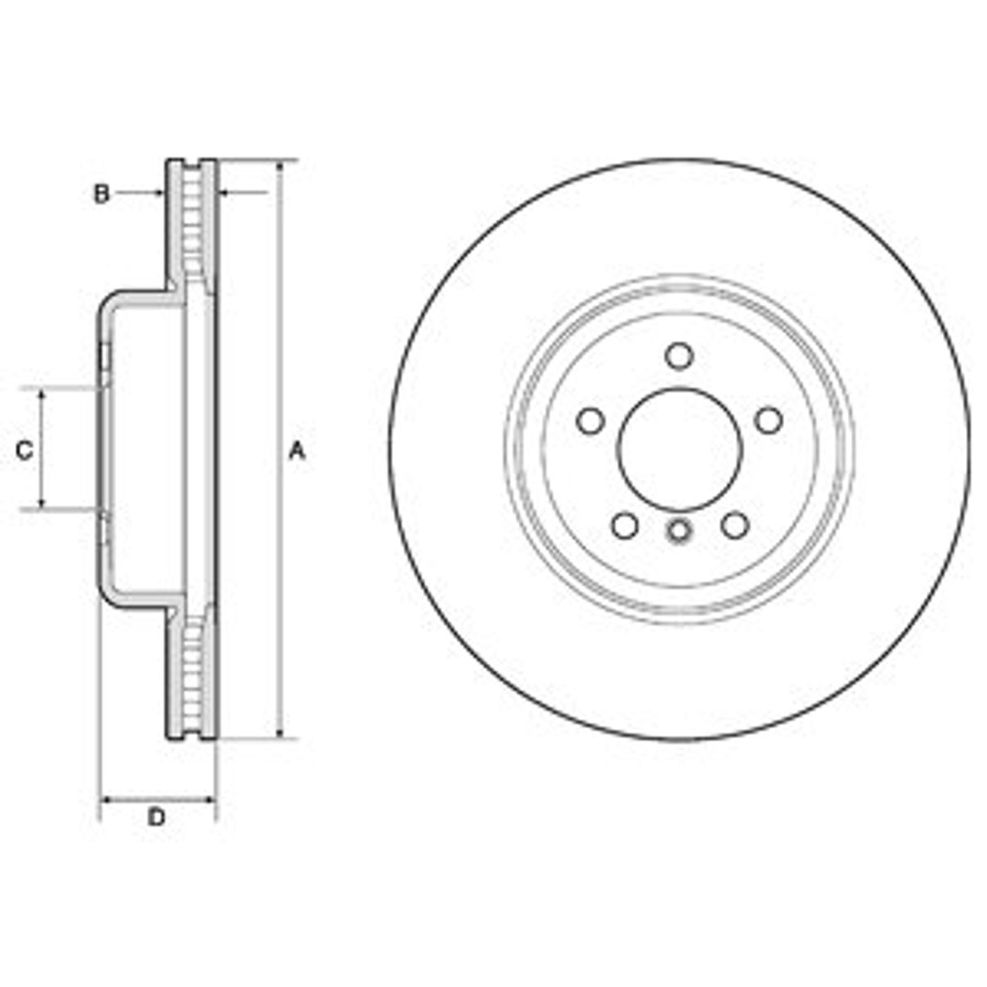 Delphi Tarcza hamulcowa BG9158C