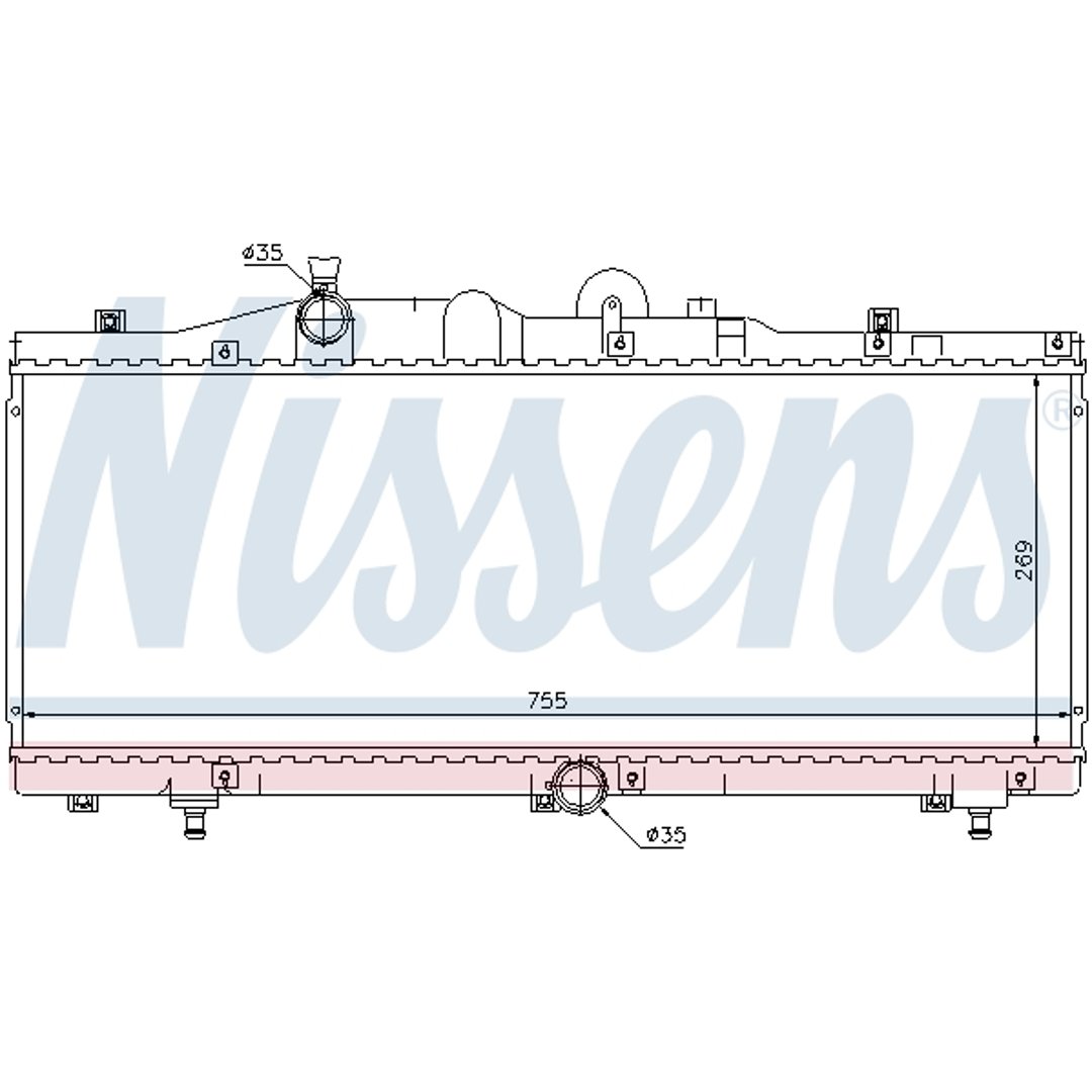 NISSENS Chłodnica, układ chłodzenia silnika NISSENS 61671 61671