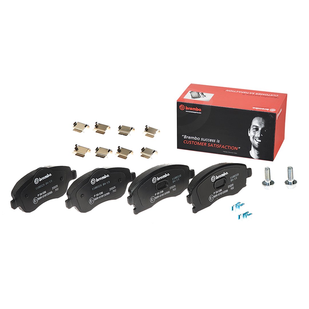 BREMBO Zestaw klocków hamulcowych, hamulce tarczowe P 59 036