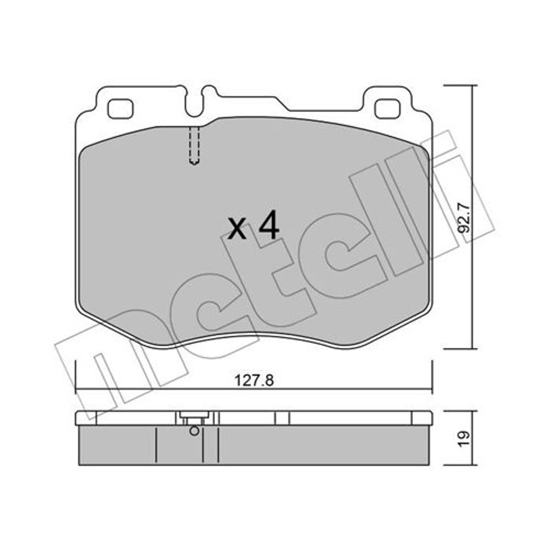 Klocki hamulcowe - komplet METELLI 22-1019-0