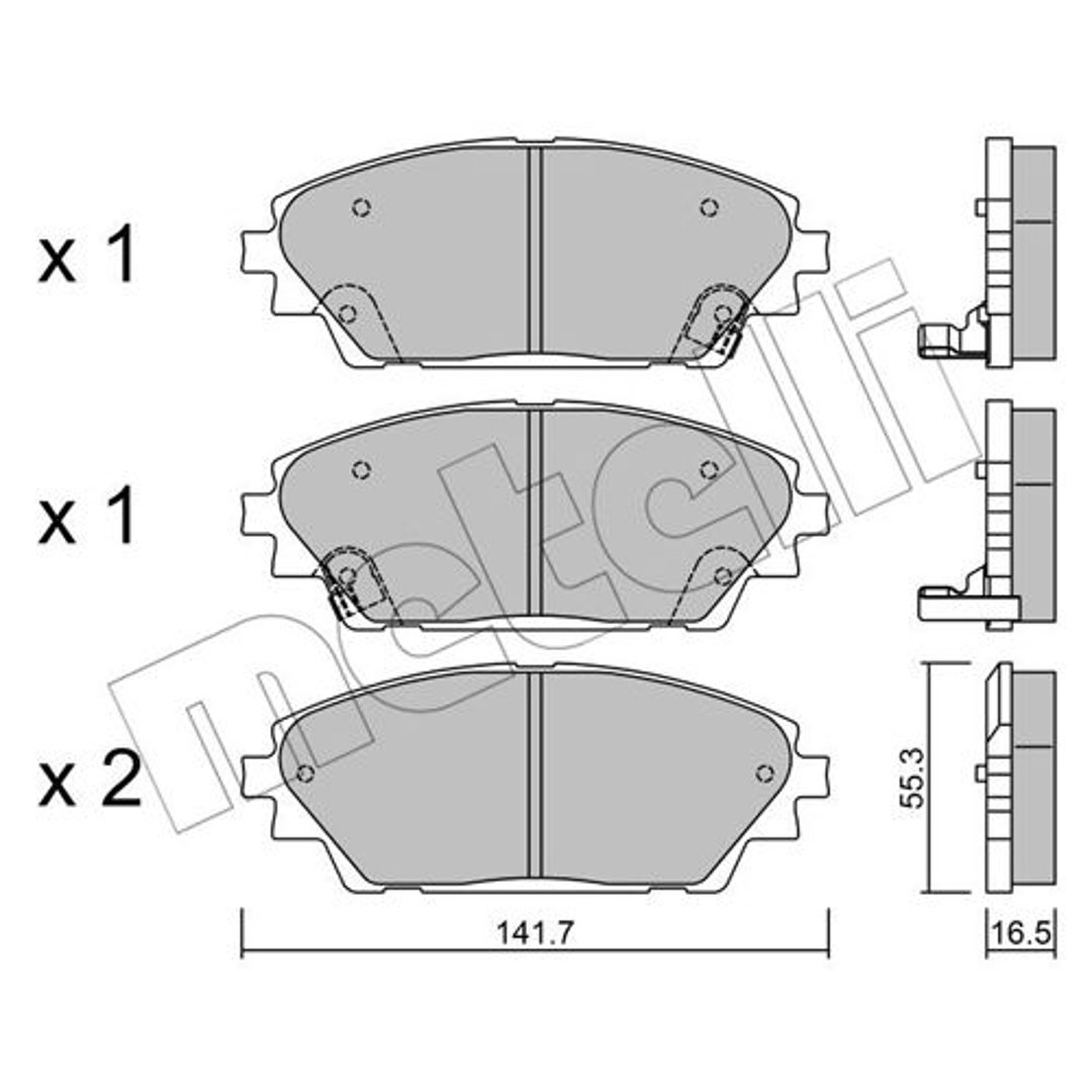 METELLI Zestaw klocków hamulcowych, hamulce tarczowe 22-0992-0 22-0992-0