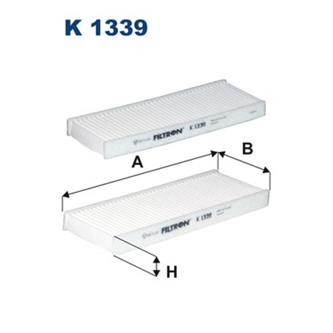 Filtron Filtr, wentylacja przestrzeni pasażerskiej K 1339-2x K 1339-2x