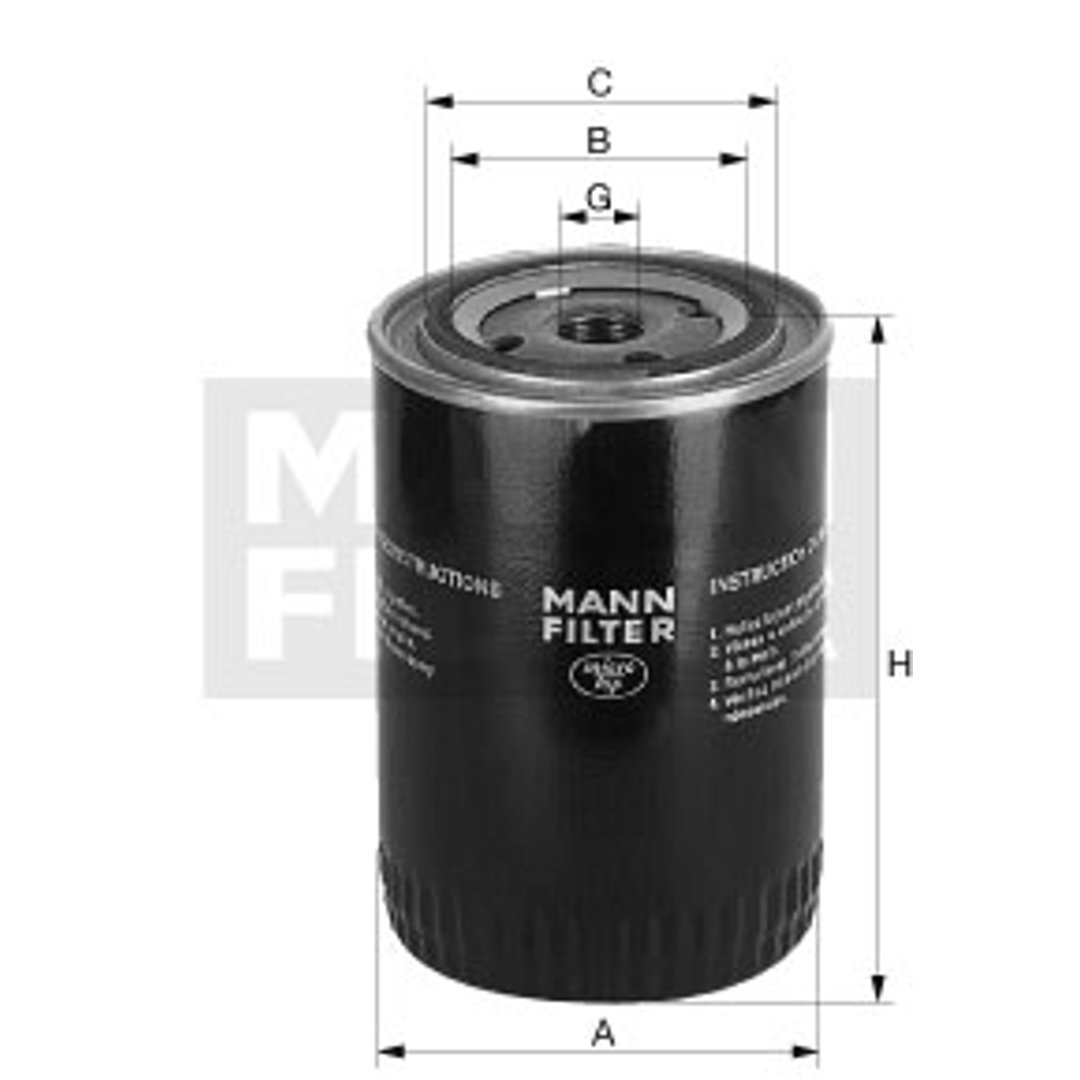 MANN Filtr oleju -FILTER W 87