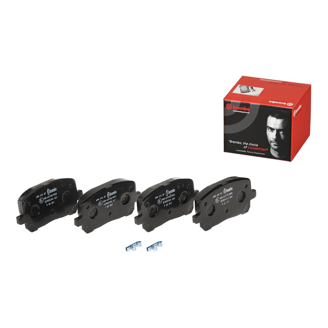 BREMBO Zestaw klocków hamulcowych, hamulce tarczowe P 83 061
