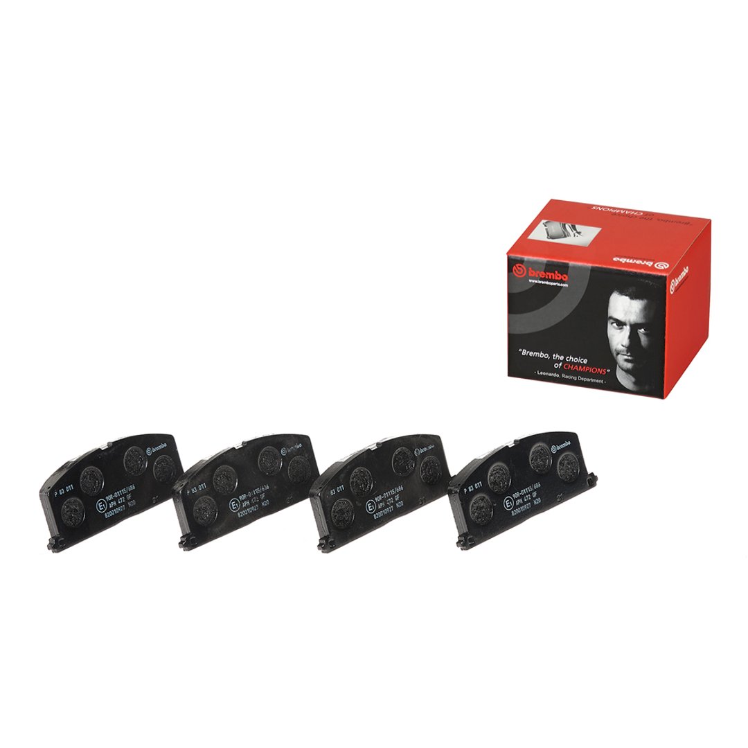 BREMBO Zestaw klocków hamulcowych, hamulce tarczowe P 83 011