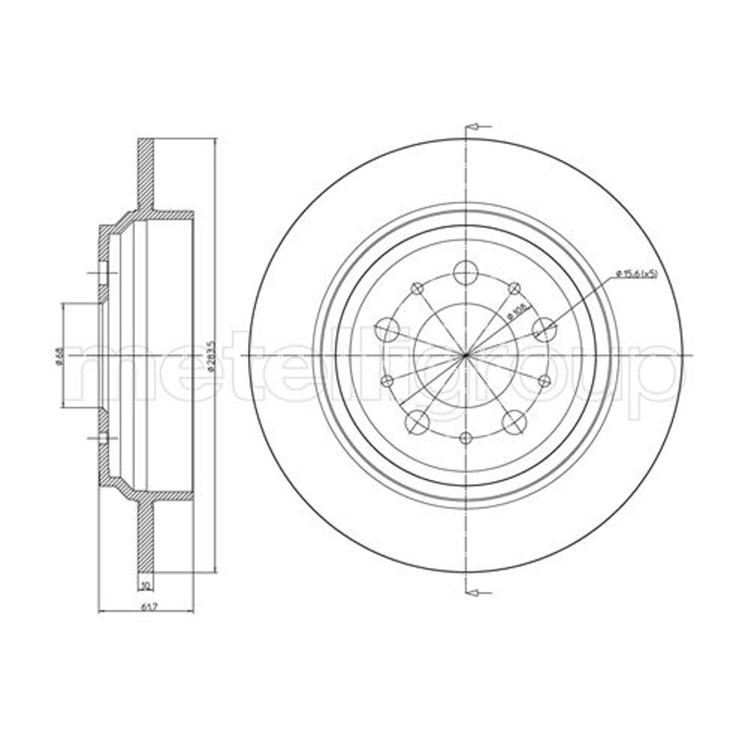 METELLI Tarcza hamulcowa 23-0629C
