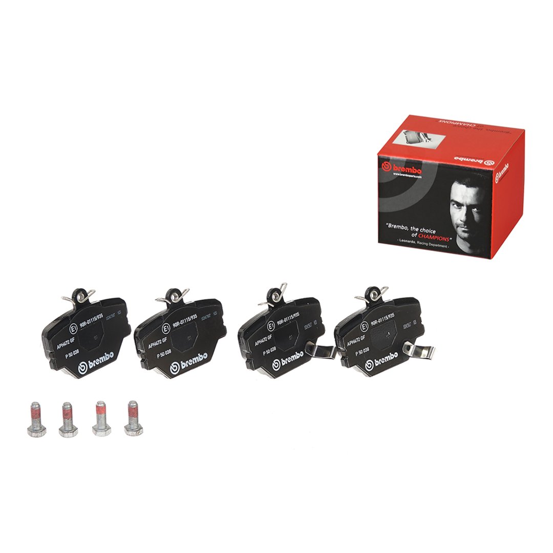 BREMBO Zestaw klocków hamulcowych, hamulce tarczowe P 50 038