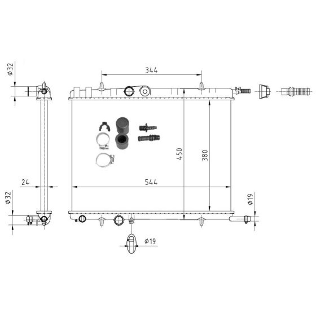 NRF Chłodnica, układ chłodzenia silnika NRF 53424A 53424A
