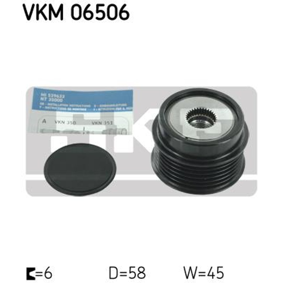 SKF Sprzęgło jednokierunkowe alternatora VKM 06506