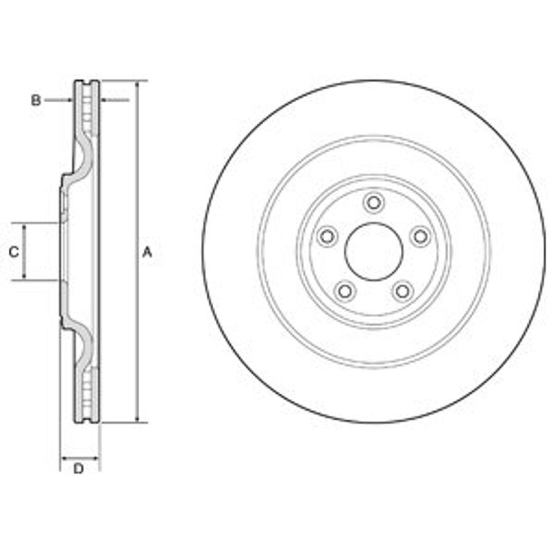 Tarcza hamulcowa DELPHI BG9194C