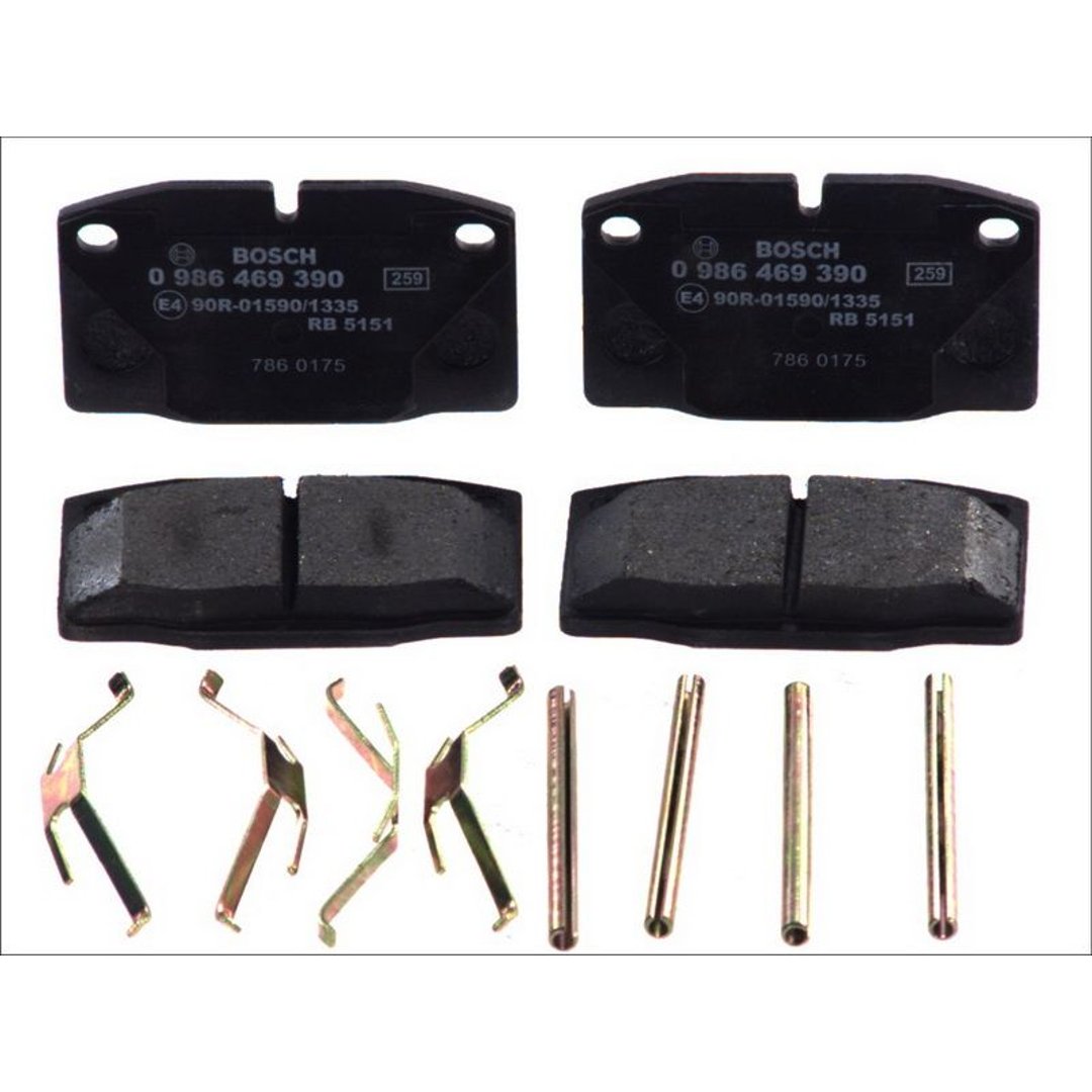 Bosch Zestaw klocków hamulcowych, hamulce tarczowe 0 986 469 390