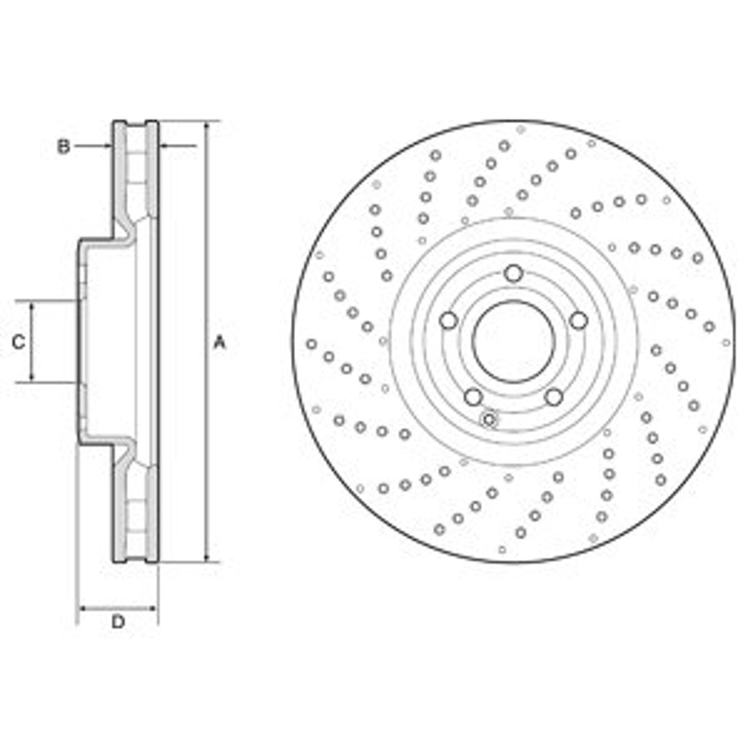 Tarcza hamulcowa DELPHI BG9215C