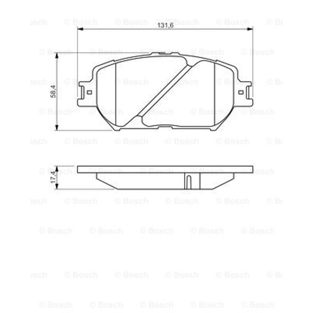 Bosch Zestaw klocków hamulcowych, hamulce tarczowe 0 986 494 418
