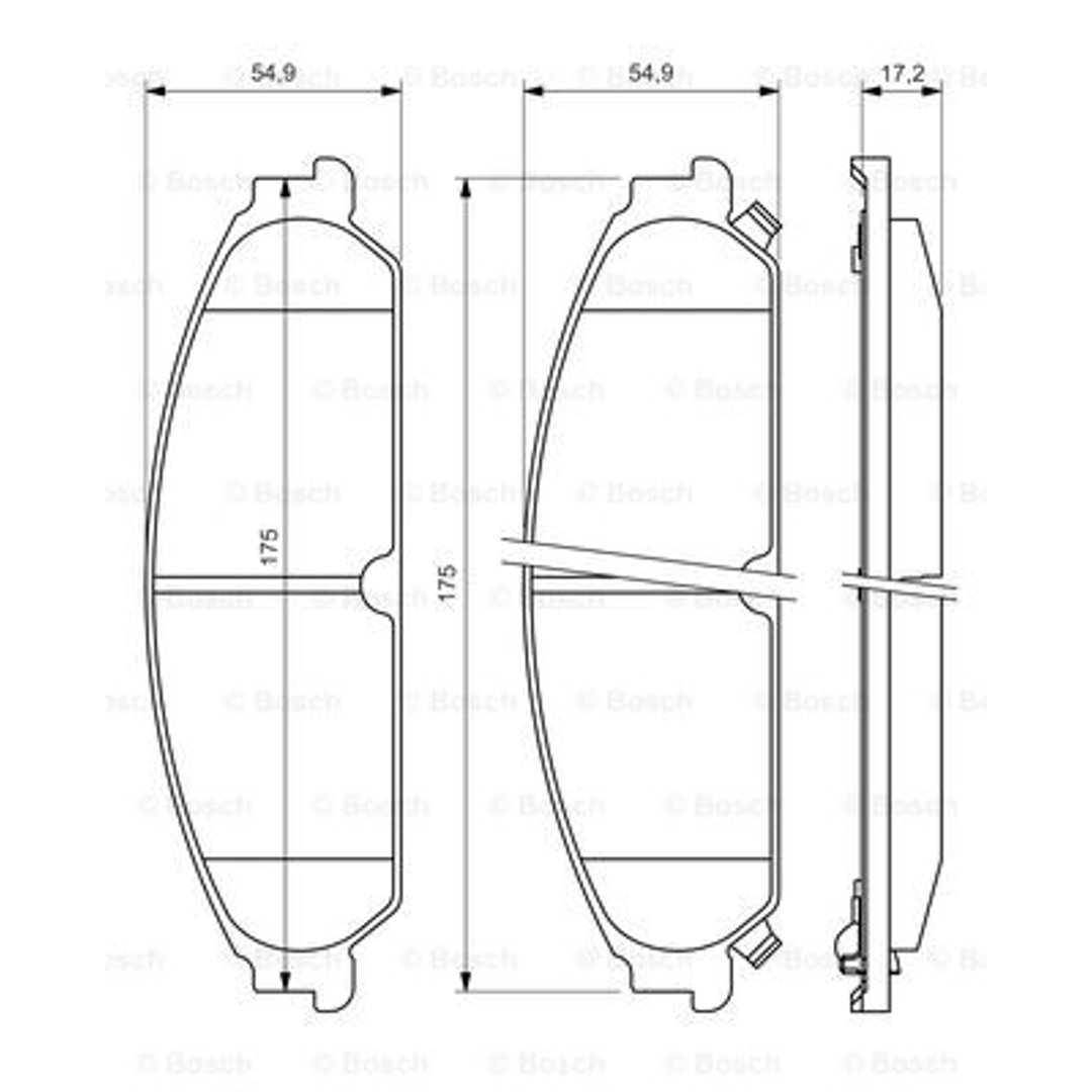 Bosch Zestaw klocków hamulcowych, hamulce tarczowe 0 986 494 483