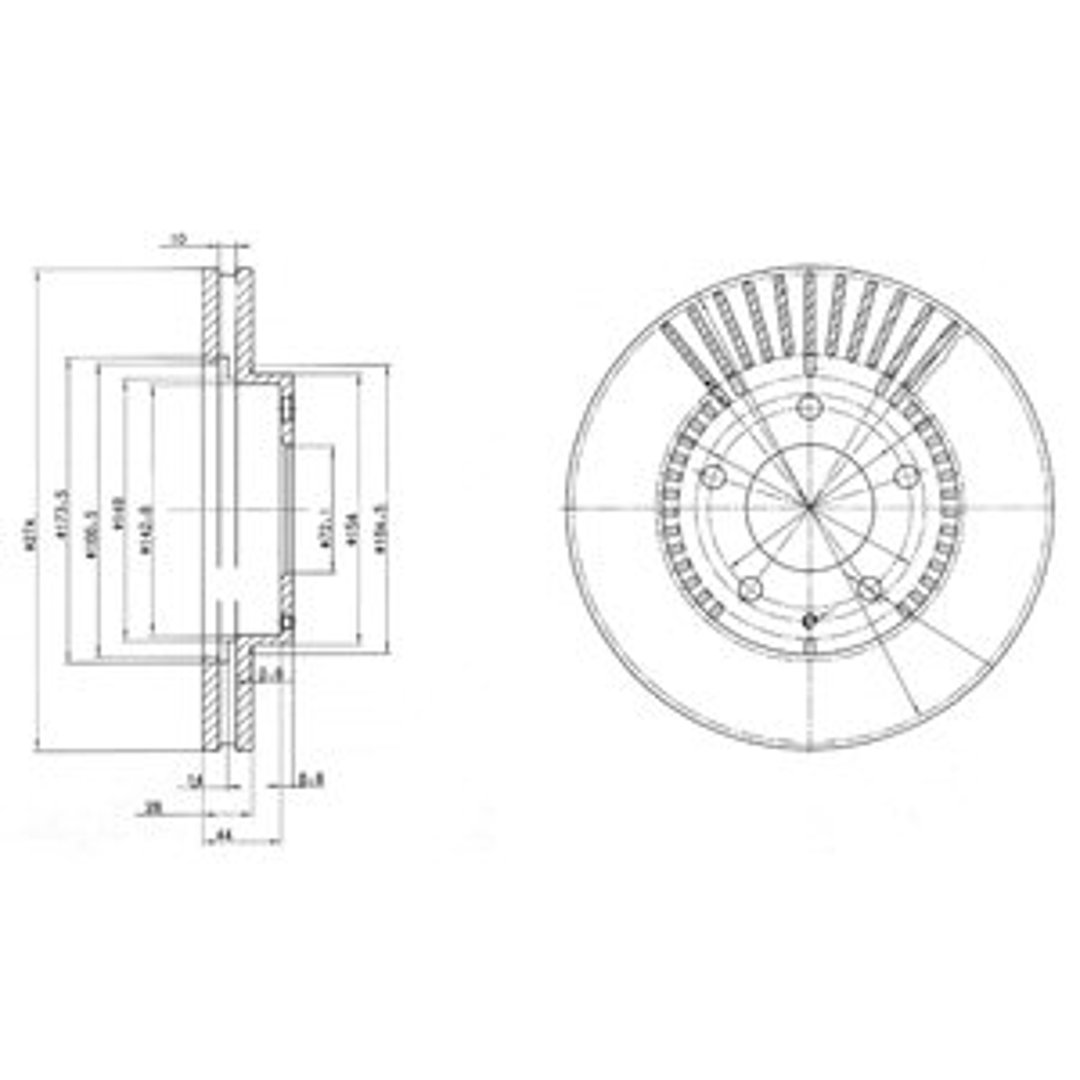 Tarcza hamulcowa DELPHI BG3232