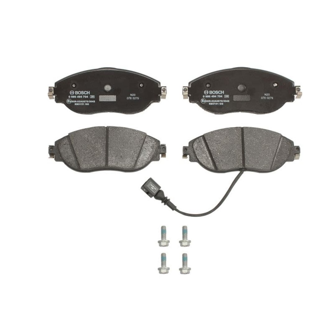 Bosch Zestaw klocków hamulcowych, hamulce tarczowe 0 986 494 704