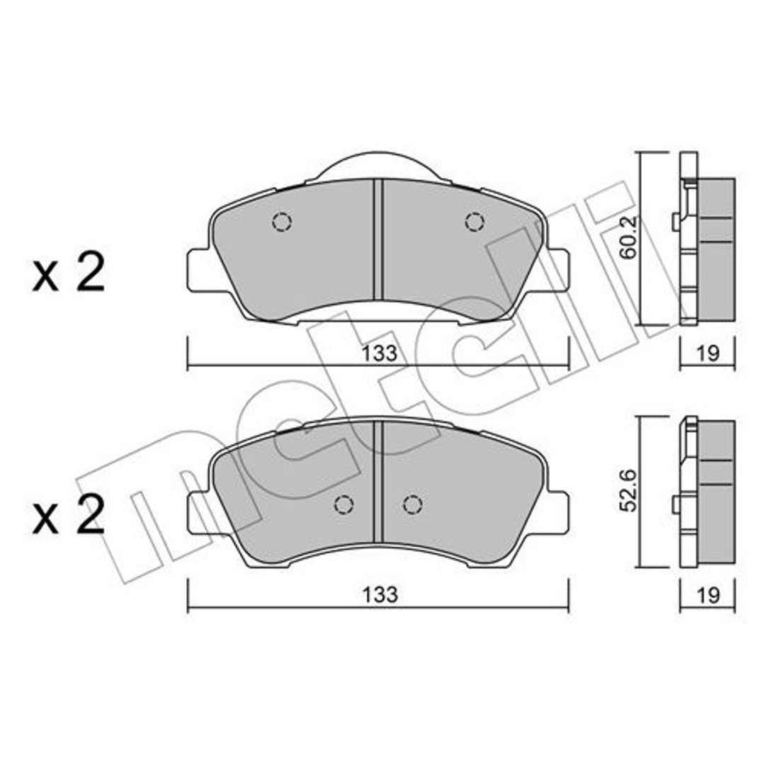 METELLI Zestaw klocków hamulcowych, hamulce tarczowe 22-0982-0 22-0982-0