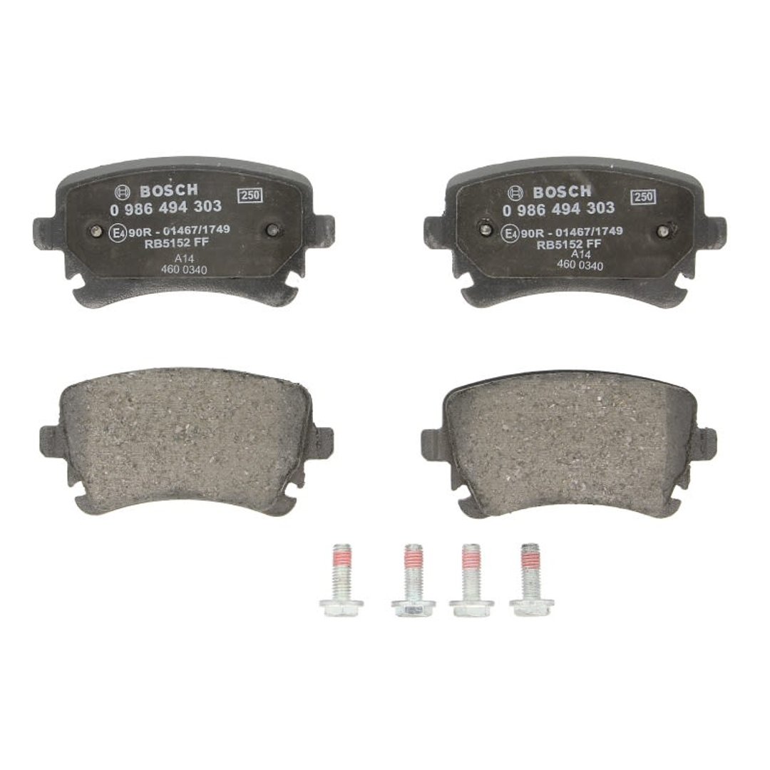 Bosch Zestaw klocków hamulcowych, hamulce tarczowe 0 986 494 303