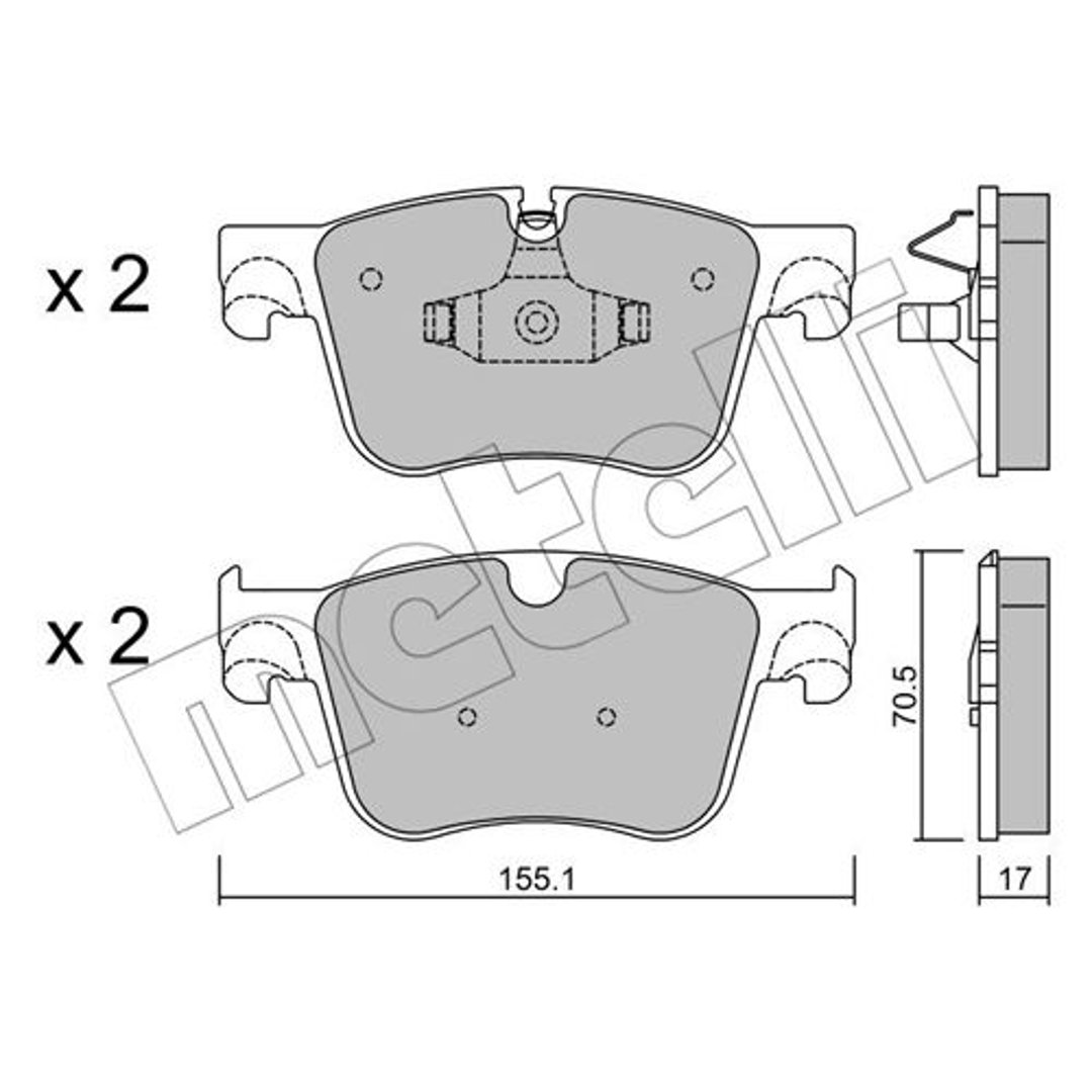 METELLI Zestaw klocków hamulcowych, hamulce tarczowe 22-0985-0 22-0985-0