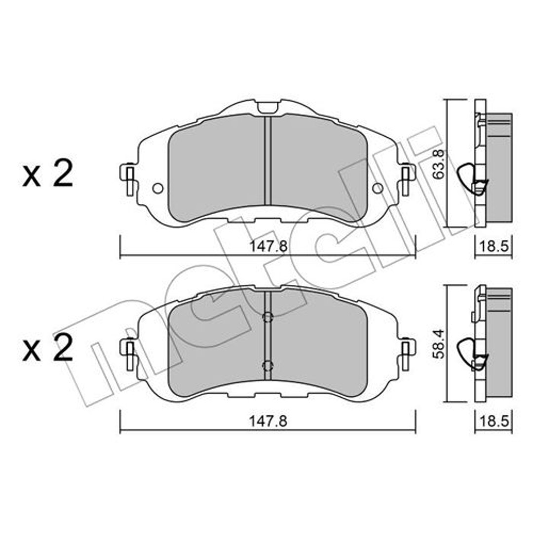 METELLI Zestaw klocków hamulcowych, hamulce tarczowe 22-0983-0 22-0983-0