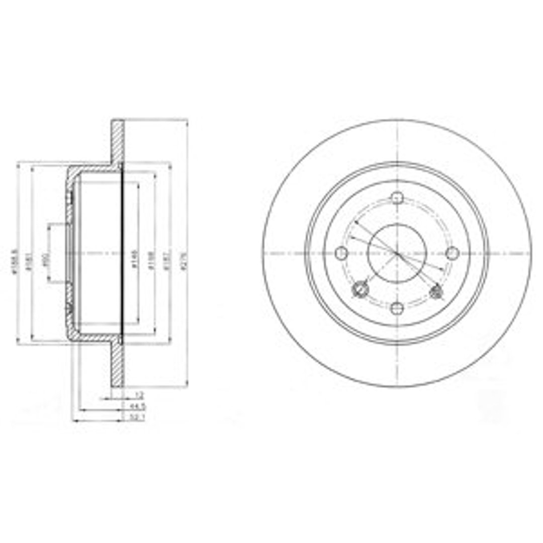 Tarcza hamulcowa DELPHI BG4244