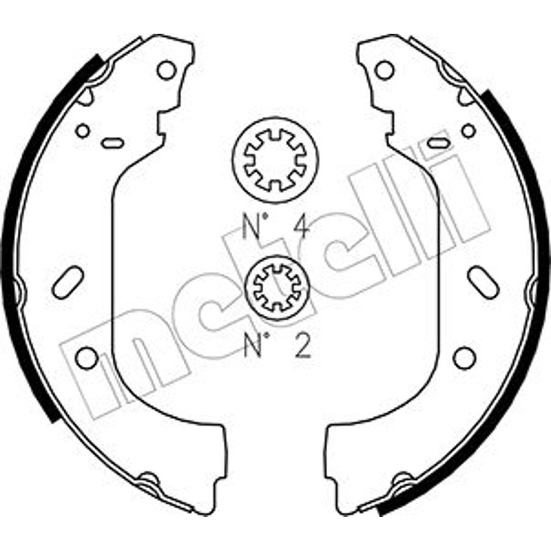 METELLI Zestaw szczęk hamulcowych 53-0074