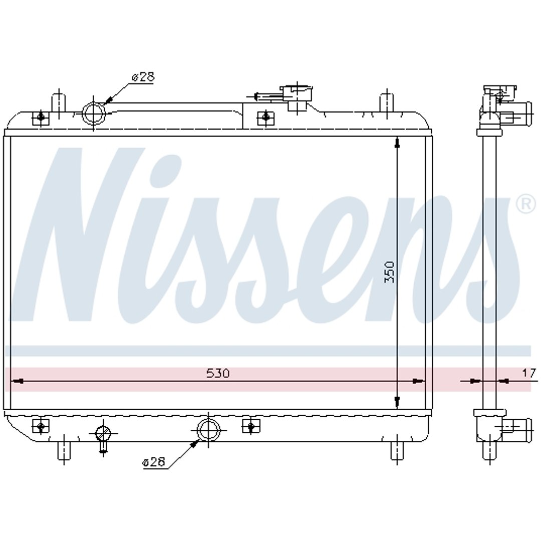 NISSENS Chłodnica, układ chłodzenia silnika NISSENS 64177 64177