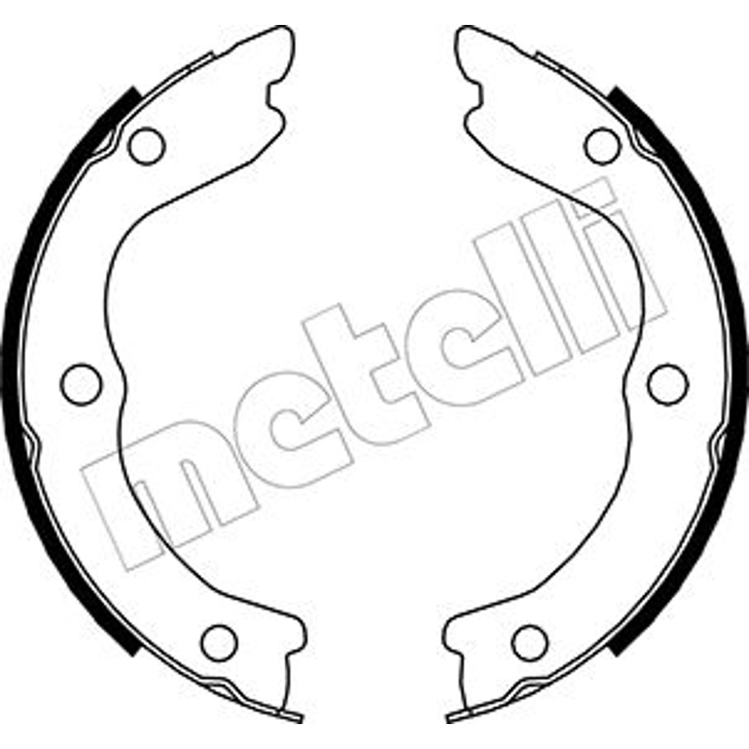 METELLI Zesatw szczęk hamulcowych, hamulec postojowy 53-0293