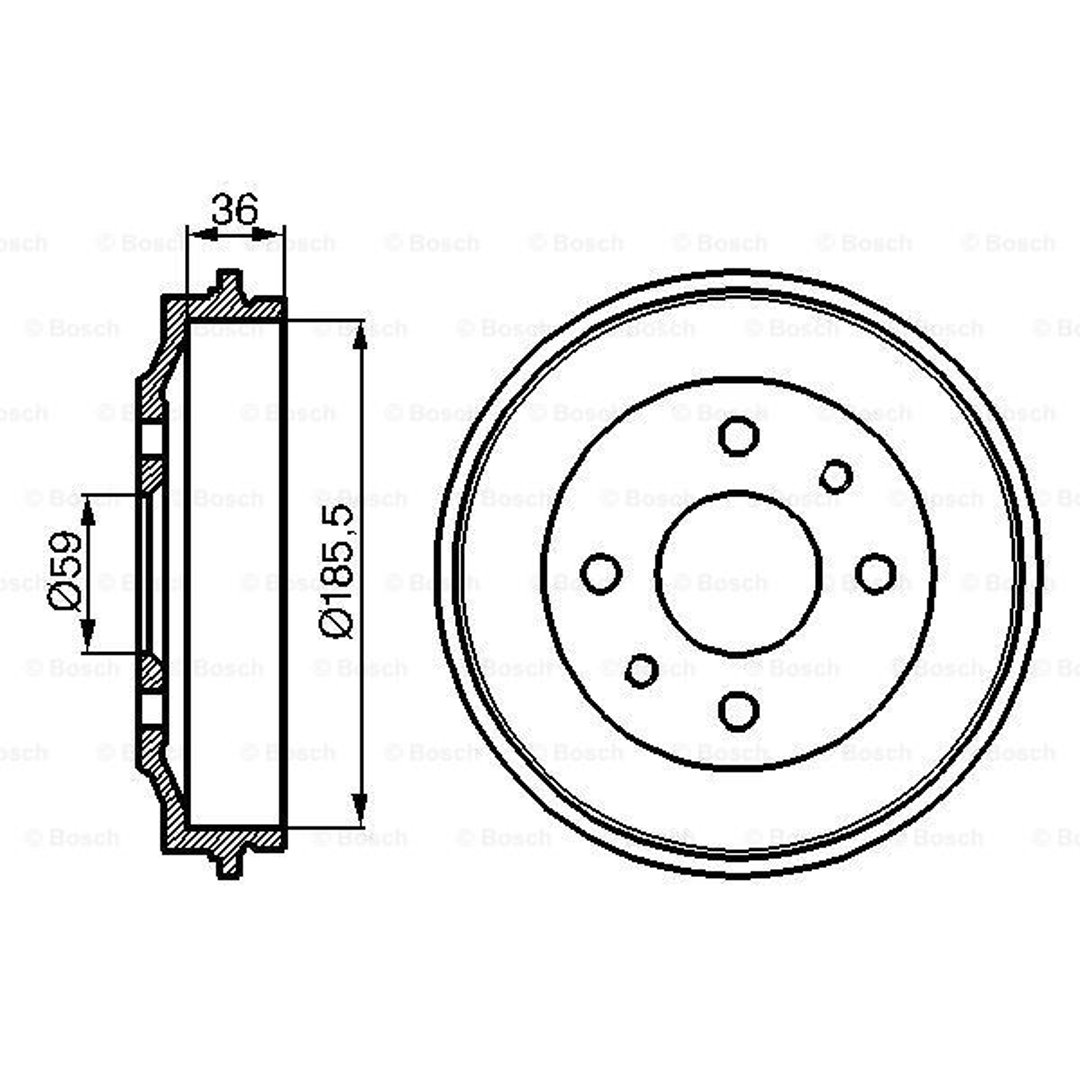 BOSCH BĘBEN HAMULCOWY 0986477055
