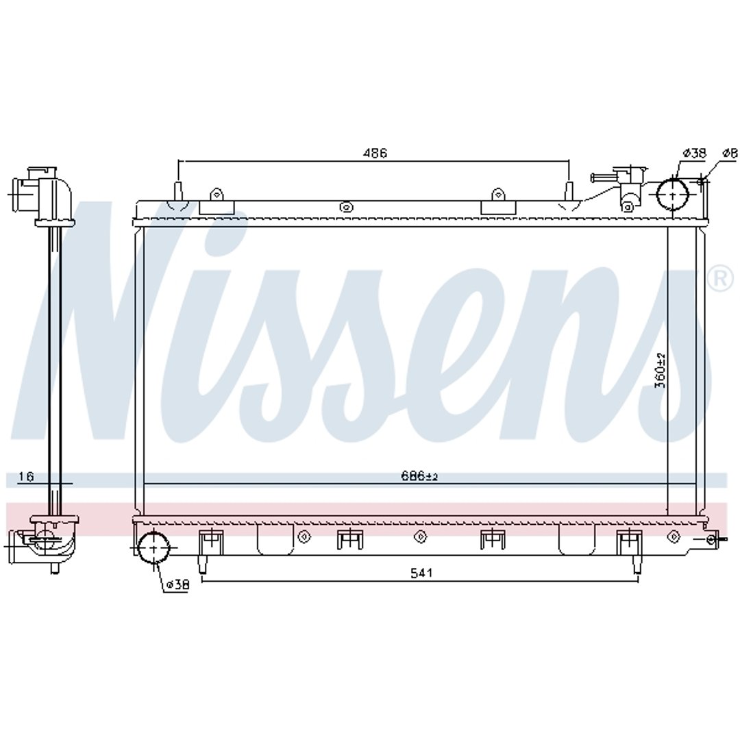 NISSENS Chłodnica, układ chłodzenia silnika NISSENS 64122 64122