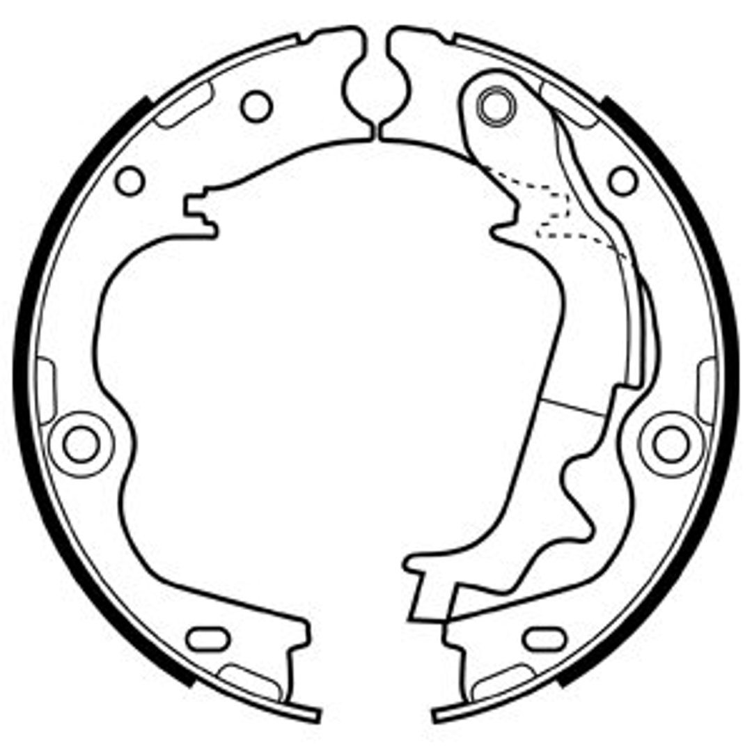 Delphi Zesatw szczęk hamulcowych, hamulec postojowy LS2083