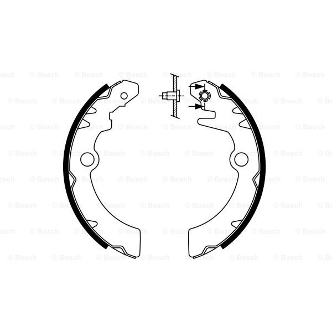 BOSCH Zestaw szczęk hamulcowych 0 986 487 760