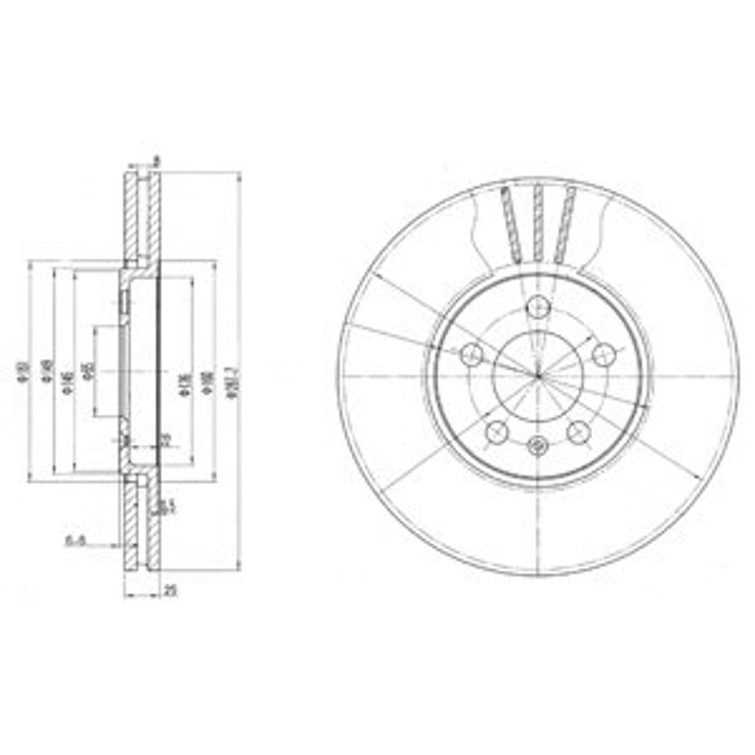 Delphi Tarcza hamulcowa BG2729