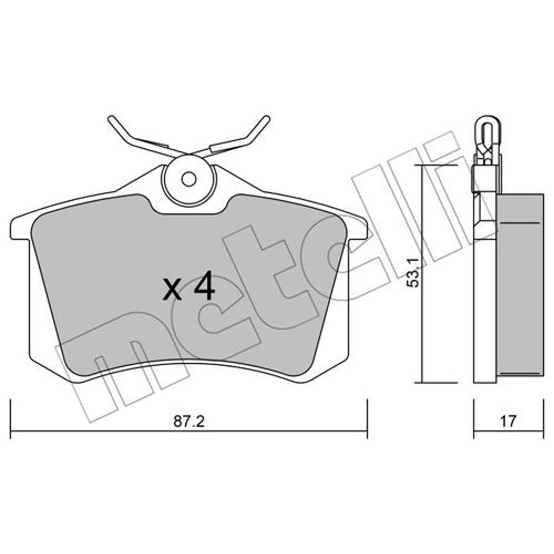 METELLI Klocki hamulcowe - komplet 22-0100-1
