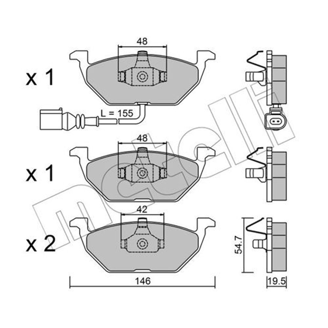 METELLI Klocki hamulcowe - komplet 22-0211-2