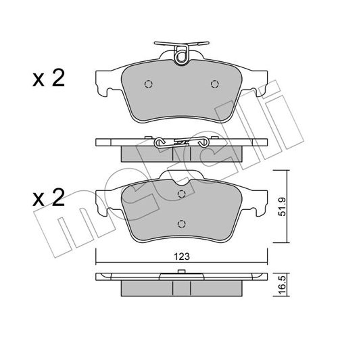 METELLI Klocki hamulcowe - komplet 22-0337-1