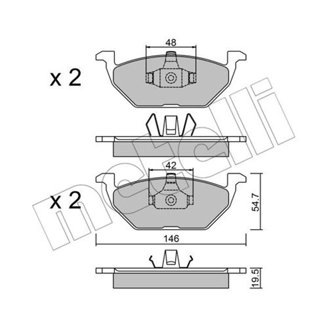METELLI Klocki hamulcowe - komplet 22-0211-1