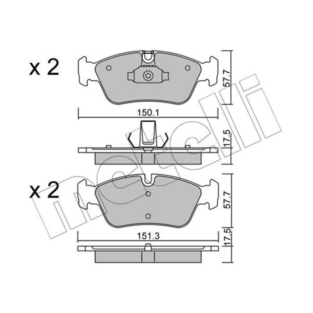 METELLI Klocki hamulcowe - komplet 22-0260-0