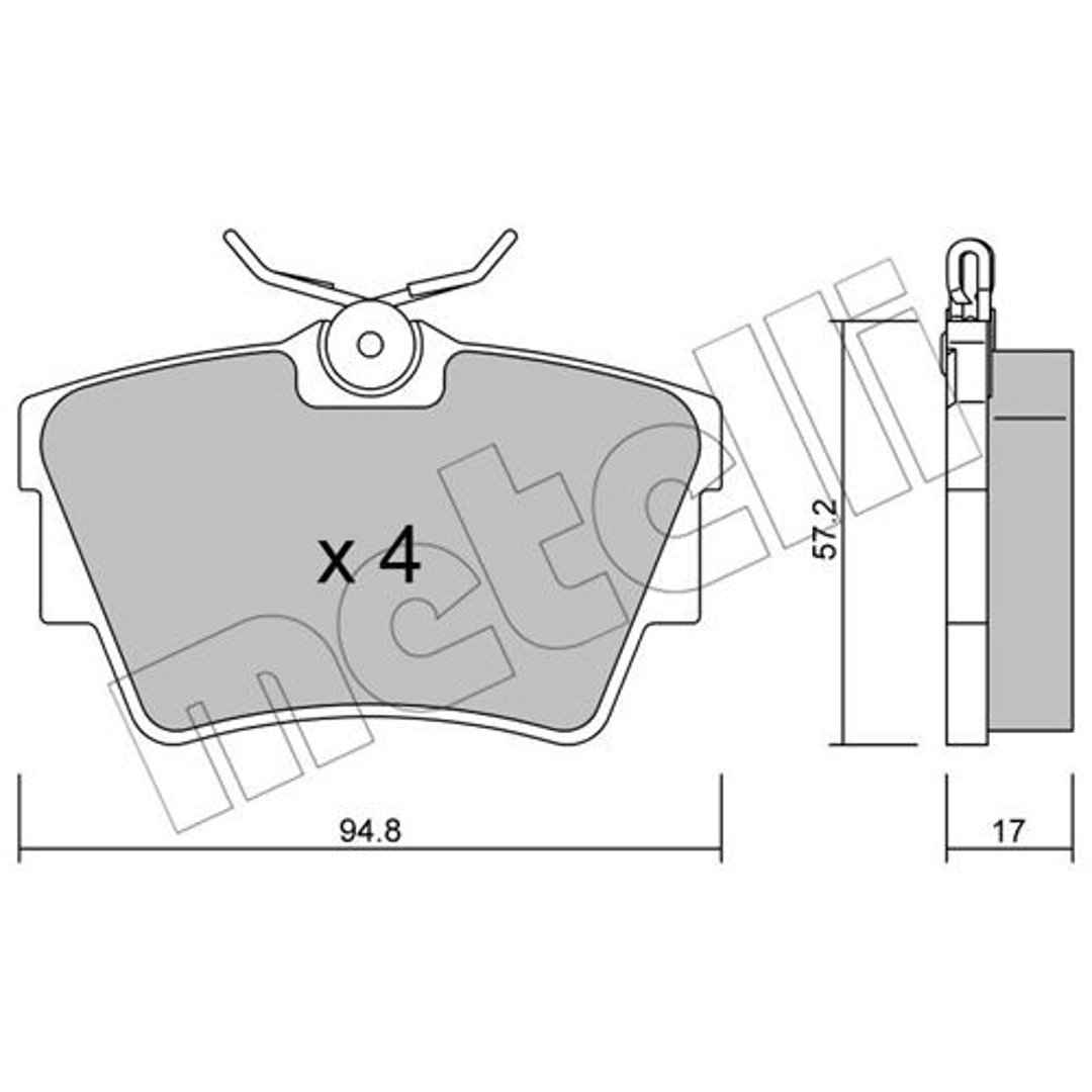 METELLI Klocki hamulcowe - komplet 22-0635-0