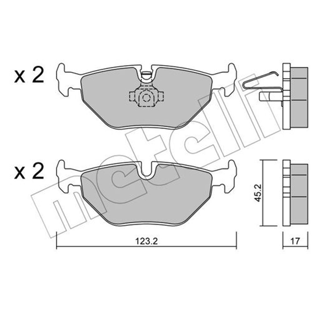 METELLI Klocki hamulcowe - komplet 22-0261-0