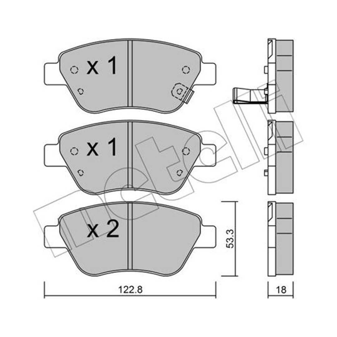 METELLI Klocki hamulcowe - komplet 22-0321-2