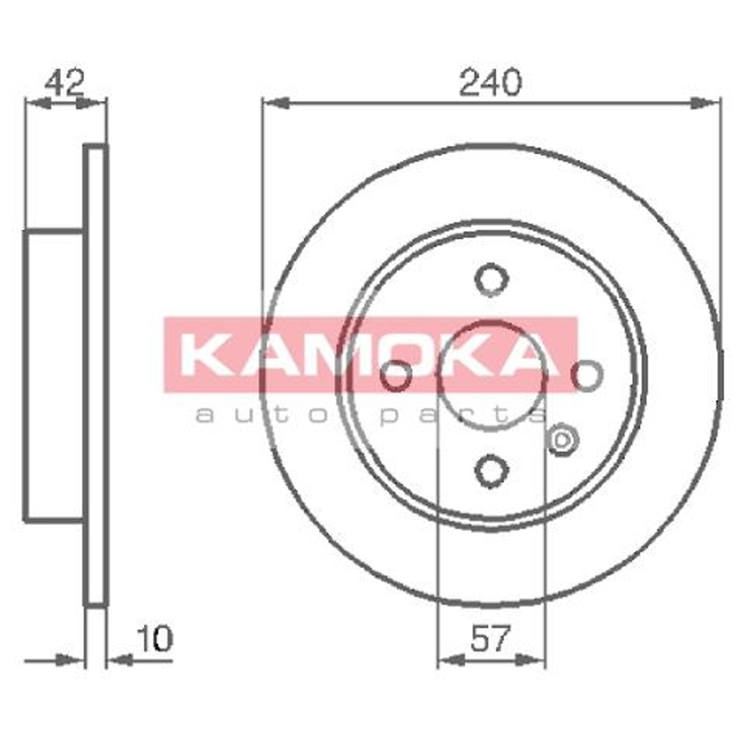 KAMOKA Tarcza hamulcowa 1032086