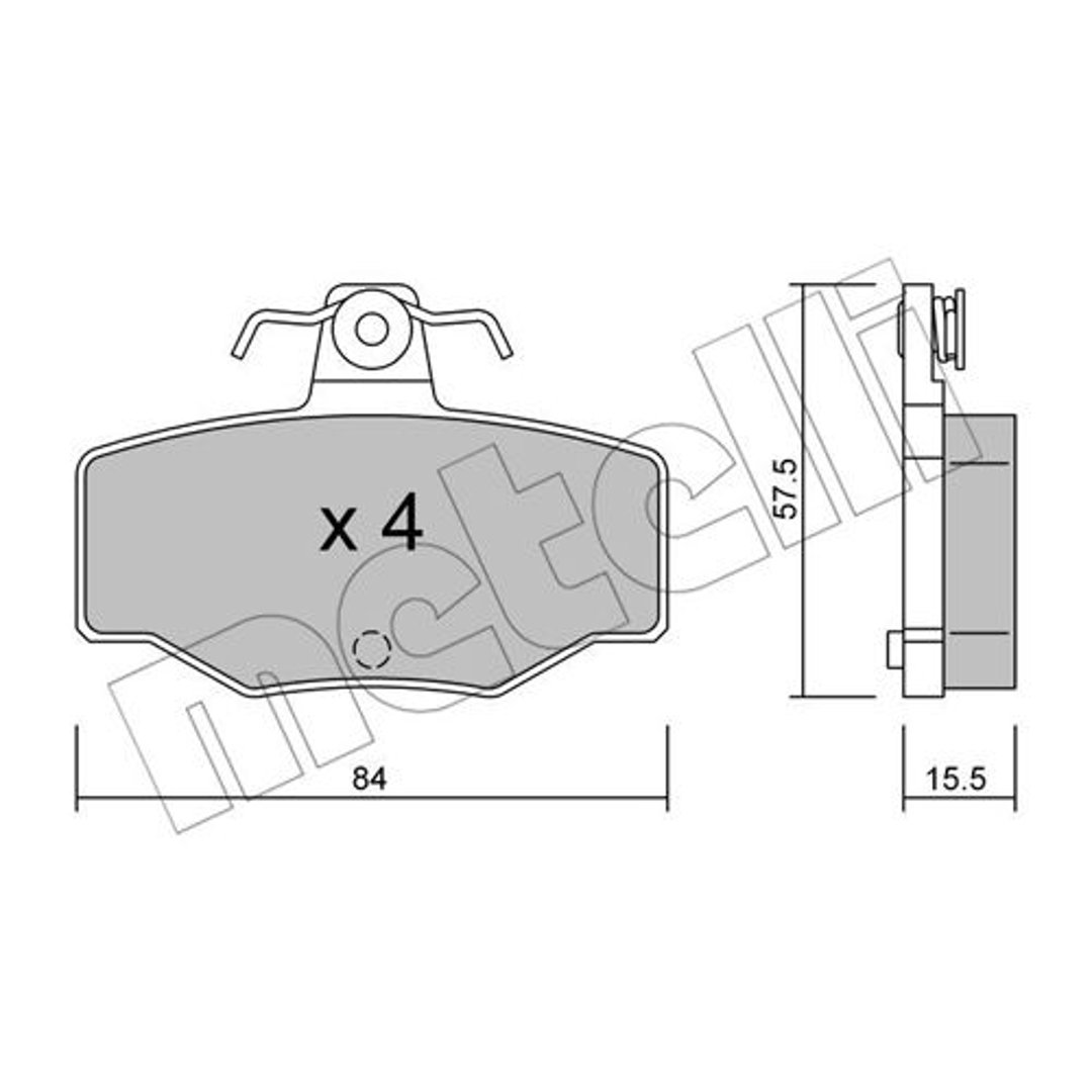 METELLI Klocki hamulcowe - komplet 22-0199-0