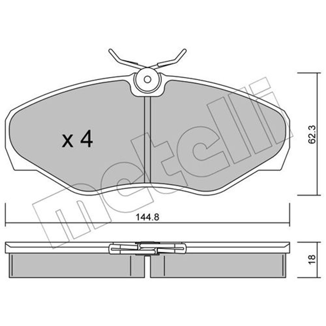 METELLI Klocki hamulcowe - komplet 22-0338-2