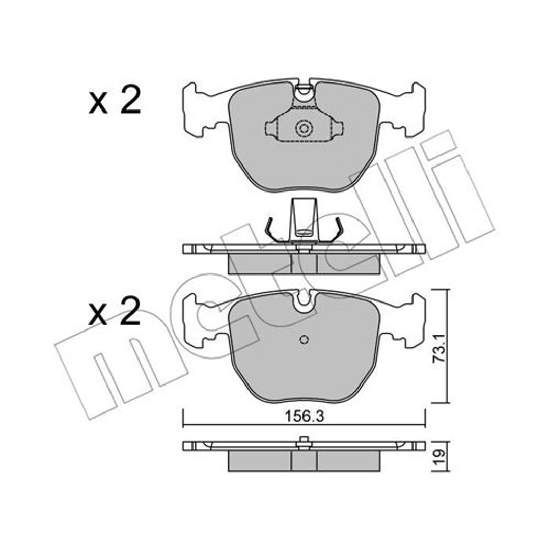METELLI Klocki hamulcowe - komplet 22-0559-0