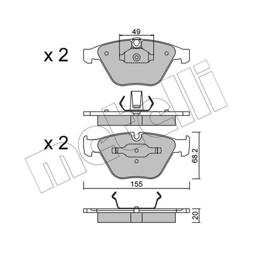 METELLI Klocki hamulcowe - komplet 22-0558-0