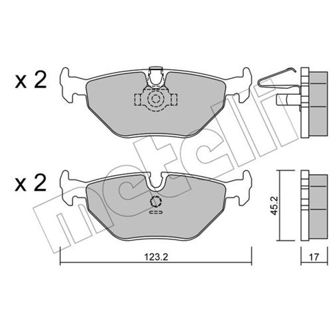 METELLI Klocki hamulcowe - komplet 22-0210-0